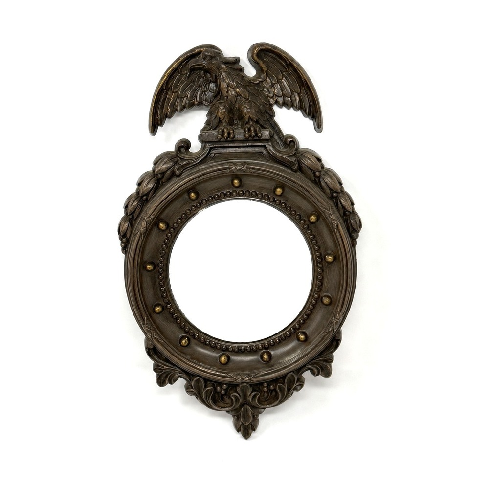 HOMCO 2340 Eagle Wall Mirror Vintage Convex Style Brown Gold